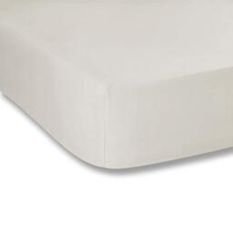 Plain Dyed Cream Fitted Sheet 180x200 100% Cotton Percale