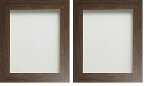 Frame Company Watson Range Brown Photo Frame Fitted with Perspex, 6x4 Inch (Pack of 2)
