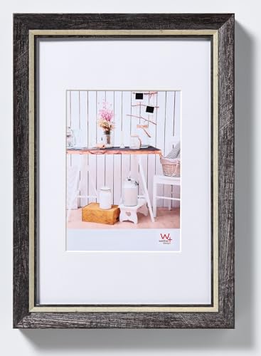 walther design Picture Frame Black 20 x 30 cm with PassepArtout, Chalet Design Frame EL030B
