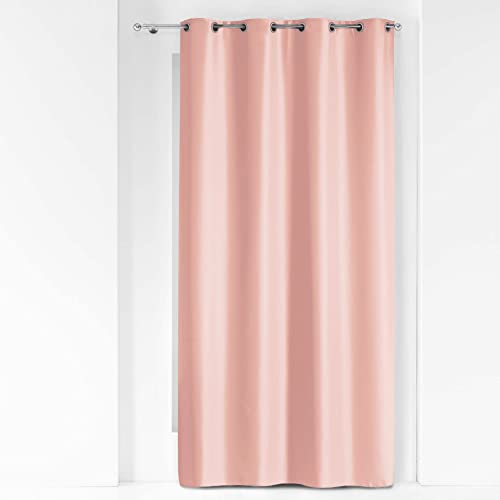 Douceur d'Intérieur, Essential Curtain with Eyelets (140 x 280 cm) Powder Pink, Polyester
