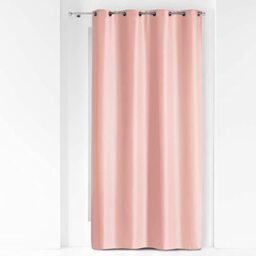 Douceur d'Intérieur, Essential Curtain with Eyelets (140 x 280 cm) Powder Pink, Polyester