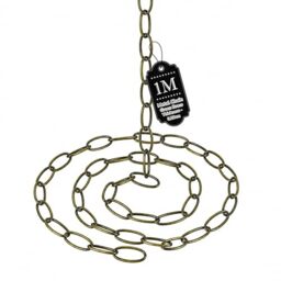 LEDSone 1m Chandelier Light Chain 32mm x 17mm for Lighting Ceiling Lights Pendant Light Open Link Suspension Hanging Metal Chain (Antique Brass)