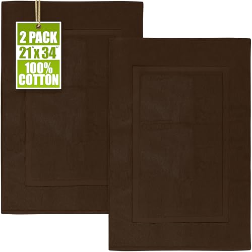 Utopia Towels SYNCHKG038941 Bath Mat Cotton Dark Brown 1 Piece