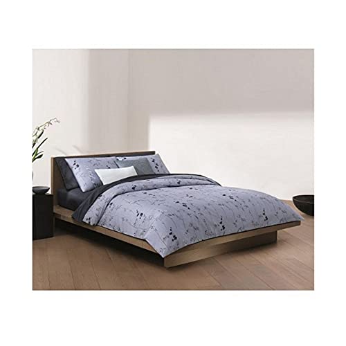 Calvin Klein Home Dusk Wild Flower Duvet Cover Set, Full/Queen, Night Sky
