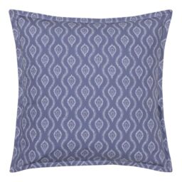 ESSIX - Printed pillowcase in cotton percale, HAVELI - 65 x 65 cm - Dark blue - Cotton percale - 80 threads/cm² - Easy care
