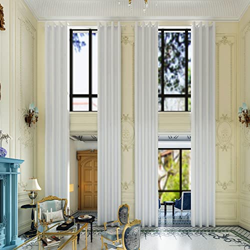 Sunblock Extra Long Curtains (Vapor, 100???x192???) - 2 Story High Living Room Drapes, Tall Curtains for High Ceiling or Long Window, 72 to 240 Inch 6ft-20ft Length