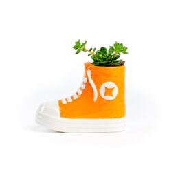 Milimetrado Flower Pot, Ceramic, Orange, pequeño