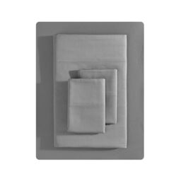 Vera Wang - Queen Sheet Set, Luxury Sateen Cotton Bedding, 800 Thread Count, Soft & Smooth Home Decor (Charcoal, Queen)