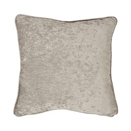 Curtina - Natural Cream Woven Cushion (43 x 43cm) for Living Room/Bedroom - Ivory Textured Chenille in Beige - Luxury Weave - Inserts With Covers Included