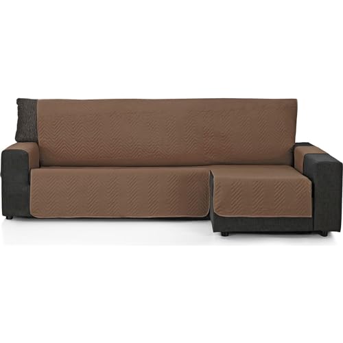 ECOMMERC3 - Chaise Long Sofa Cover 280 cm Valid?? for Chaise Long Arm Right and Left - Adjustable Chaise Sofa Cover - Brown