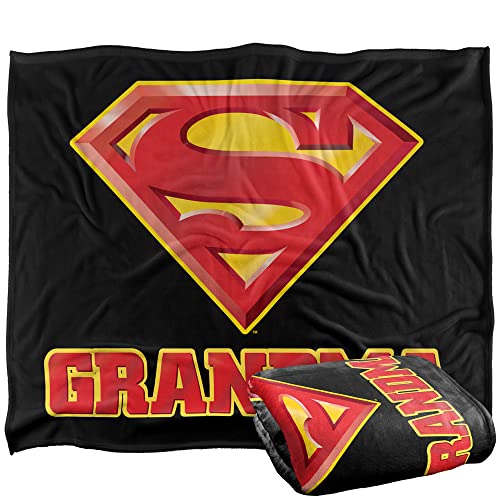 SUPERMAN Super Grandma Officially Licensed Silky Touch Super Soft Throw Blanket 152 x 127 cm