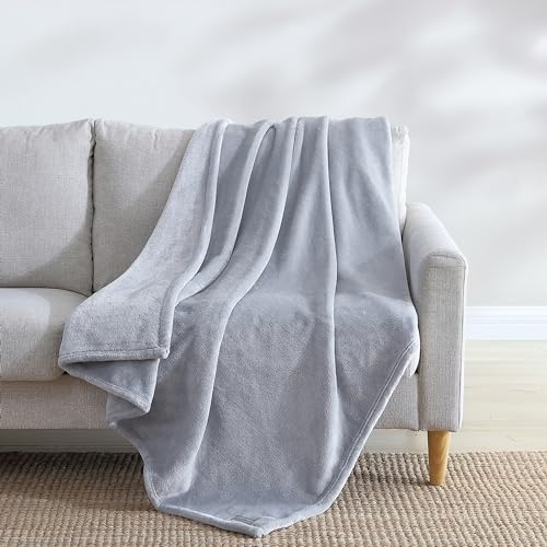 Eddie Bauer - Blanket, Super Soft Reversible Sherpa & Brushed Fleece Bedding, Throw Blankets for Couch, Ideal for Lounging (Ultra Lux Solid Grey)