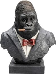 Kare Design Decorative object Smoking Gorilla, Black, 45x38x24 cm, Decorative figurine, Design, Home decor, Gorilla-motif, Home design, Interior, Decoration, Home trend, Gift, Table decor, Living room