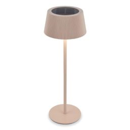 Briloner - Rechargeable LED Table Lamp, Solar Panel, Stepless Touch Dimmer, IP44 Splash-Proof, USB-C Charging, CCT, Night Light, Bedside Lamps, Battery Lamp, 12 x 34 cm, Beige