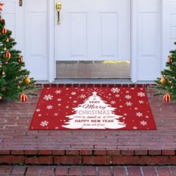 Garvee Christmas Doormat 40 x 80 cm, Non-Slip Interior Entrance Mat in Dornier Fabric 1150gsm, Washable and Absorbent Christmas Mat, Home Decorations
