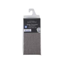 Douceur d'Intérieur Actually Double Fitted Sheet, Polyester, Hazelnut, 140 x 190 cm