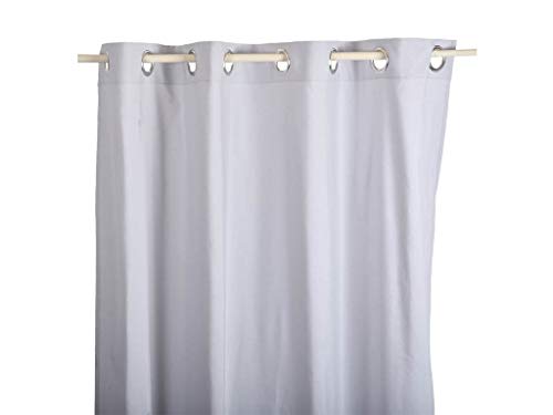 MI CASA My House Grey, Plain Curtain 140 x 260 Pearl
