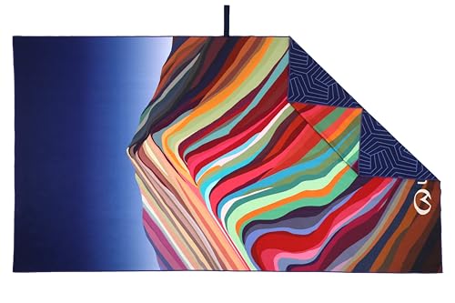 Lifeventure Recycled SoftFibre Travel Towel — Compact, Lightweight Quick-Dry Sports & Beach Towel, Sand-Free Design
