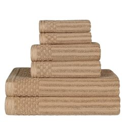 Superior, Cotton, Coffee, 6 Piece Towel Set