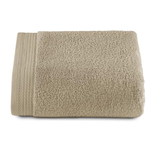 RIZO Top Towel – Set of 1 Shower Towel – Large Shower Towel – Bath Towels – 100% Combed Cotton – 600 g/m2 – Measure 100 x 150 cm – Camel