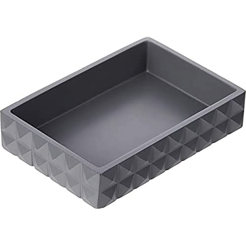 MSV Soap dish Kubik of polyresin light grey