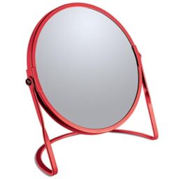 Spirella Akira Make-Up Mirror Cosmetic Mirror Bathroom Mirror 5x Magnification Matte Red Rouge Mat Unique Size