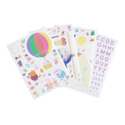 Peppa Pig Personalised Kids Room Wall Decals - Officially Licensed, Reusable Peppa & George Character Playroom or Bedroom Wall Sticker Decorations, Includes Letters to Customise- Paladone