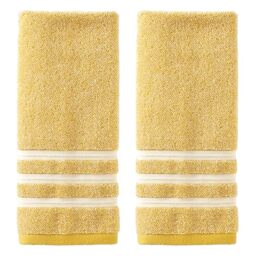 SKL Home Mid-Century Hand Towel Set, Yellow, 2 Count
