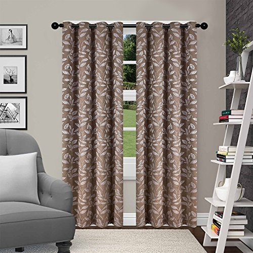 "Superior Blackout Curtain Panels with Stainless Grommets, Polyester, Copper, 52"" W x 63"" L (Pack of 2)"