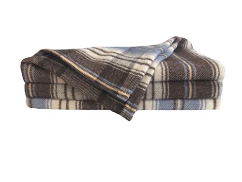 Poyet Motte Wool Blanket, Blue, 180 x 220
