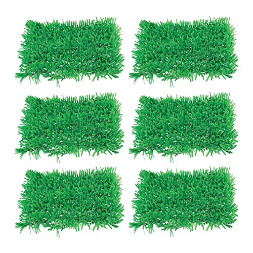 Beistle S57161AZ3 6 Piece Green Tissue Paper Artificial Grass Mat Squares for DIY and Crafts-Spring, Summer, Easter Party Decorations