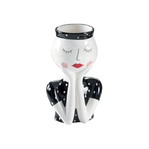Mascagni Casa Ceramic Vase with Female Figure Height 15 cm
