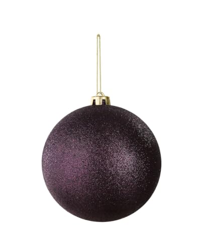 WeRChristmas Purple Glitter Extra Large Christmas Bauble 15 cm, Shatterproof