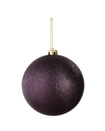 WeRChristmas Purple Glitter Extra Large Christmas Bauble 15 cm, Shatterproof