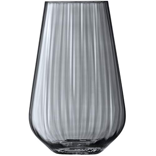 LSA International Zinc Vase H28cm Sheer Zinc- 1 Unit - Mouthblown & Handmade Glass - ZI03