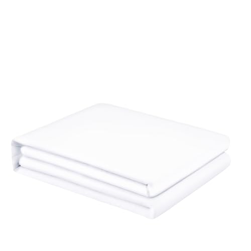 FreshCulture Twin Flat Sheet - Hotel Quality Twin Flat Sheet Only - Brushed Microfiber Top Sheet - Ultra Soft & Breathable - Wrinkle-Free - Easy Care - Single Flat Sheet (Twin, White)