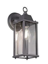 Trio Leuchten Olona 201960142 Outdoor Wall Light Die-Cast Aluminium Rust-Coloured Glass Clear Excl. 1x E27 Anthracite