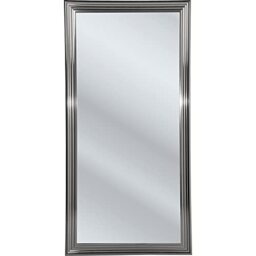 Kare Design Mirror Frame Eve, Silver, Modern, 180x90cm, Wall Mirror, Makeup Mirror, Framed Mirror for Bathroom, Floor, Living Room, Dressing Table