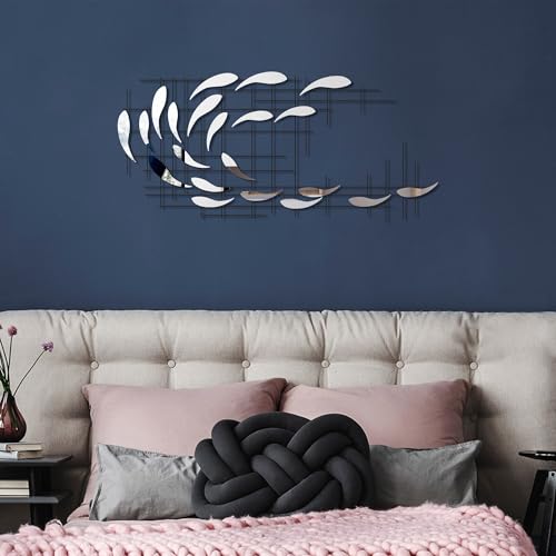 Stylish Decorative Metal Wall Accessory, 100% Metal, 100 x 45 x 4 cm, Durable & Elegant Design for Home Decor, Lightweight at 2,639 kg