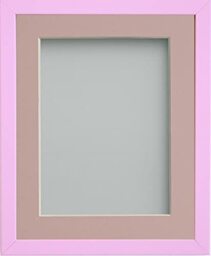 Frame Company Jellybean Range Pink Wooden 20x16 inch Picture Photo Frame with Pink Mount for Image A3 * Choice of Colours & Sizes* Fitted with Perspex
