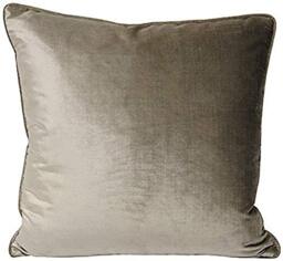 "Riva Paoletti Luxe Velvet Polyester Filled Cushion - Mink Grey - Soft Velvet Feel Fabric - Reversible - Hidden Zip Closure - Machine Washable - 100% Polyester Case - 55 x 55cm (22"" x 22"" inches)"