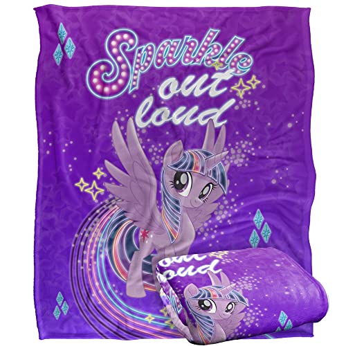 My Little Pony Sparkle Silky Touch Super Soft Throw Blanket 152 X 127 cm, White