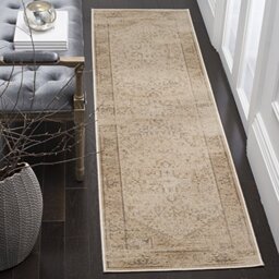 Safavieh Traditional Indoor Woven Runner Area Rug, Vintage Collection, VTG114, in Stone, 66 X 244 cm for Living Room, Bedroom or Any Indoor Space