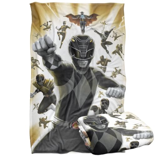 Power Rangers All Black Rangers Silky Touch Super Soft Throw Blanket 91 x 147 Cm