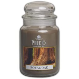 Price's Candles Large Jar Candle Royal Oak Scented Candle Long Lasting Wax Candle in Glass Jar for Home Décor Relaxation and Everyday Fragrance Up to 150 Hours Burn Time