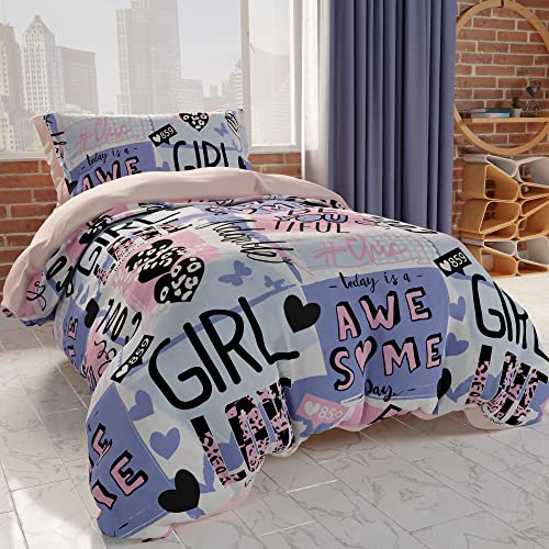 PETTI Artigiani Italiani - Maxi Double Duvet Cover Set 260 x 220 cm (2 Pillowcases 75 x 50 cm Included), Microfibre Duvet Cover for Boys and Girls, in Digital Print
