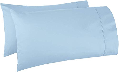 TBM Oversize Pillow Case Light Blue Extra Large Fit Even The Fluffiest Pillows Including Huge Pillow Sleeve Style Extra Tall Pillowcase 100% Egyptian Cotton 600 TC Queen 23W X 34L