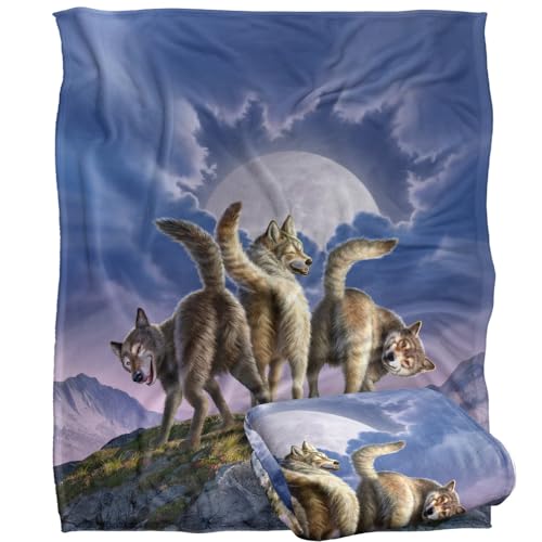 Jq Licensing - Jlo Wolf Pack Moon Silky Touch Super Soft Throw Blanket 152 X 127 Cm