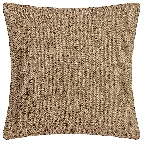 furn. Hoem Tiona Square Feather Filled Cushions Twin Pack, Toffee/Nougat, 50 x 50cm