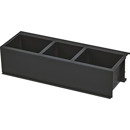 NINKA 5051.91 41514 sideBOX Drawer Organiser System for Tandem Box Height D with 3 Compartments for Additional Storage Space Plastic Anthracite, Silver, Tandembox